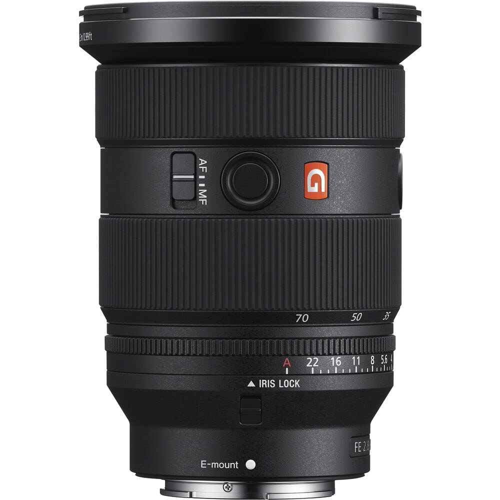 Sony FE 24-70mm GM II lens on camera emphasizing versatility for day-to-night shooting
