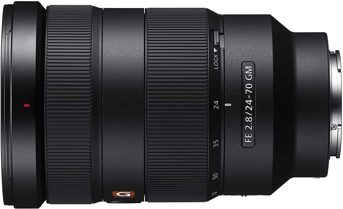 Sony FE 24-70mm f/2.8 GM lens mount detail, reliable full-frame compatibility.