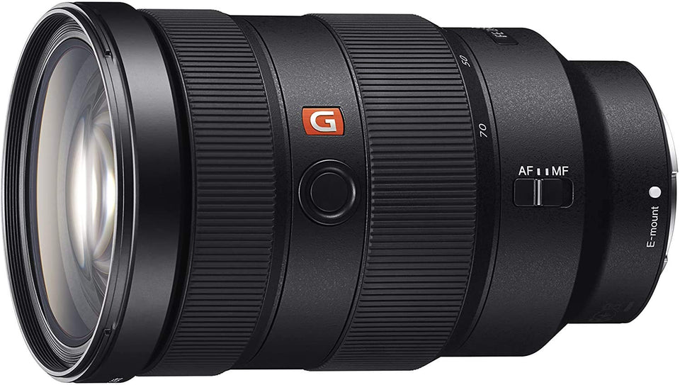Sony FE 24-70mm f/2.8 GM lens front view for versatile travel photography.
