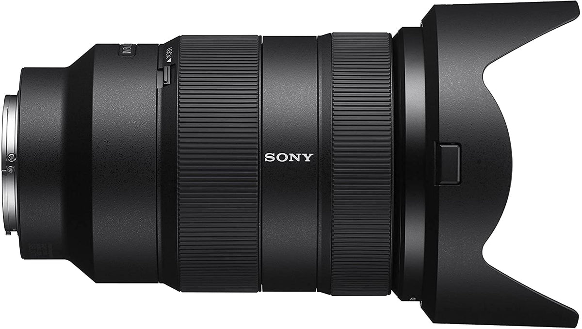 Sony FE 24-70mm f/2.8 GM lens zoom ring close-up for precise control.
