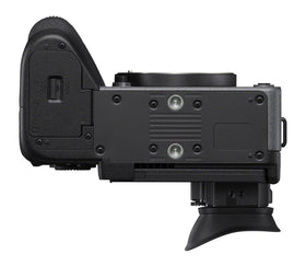 Sony FX2 angle-adjustable EVF enables precise framing.