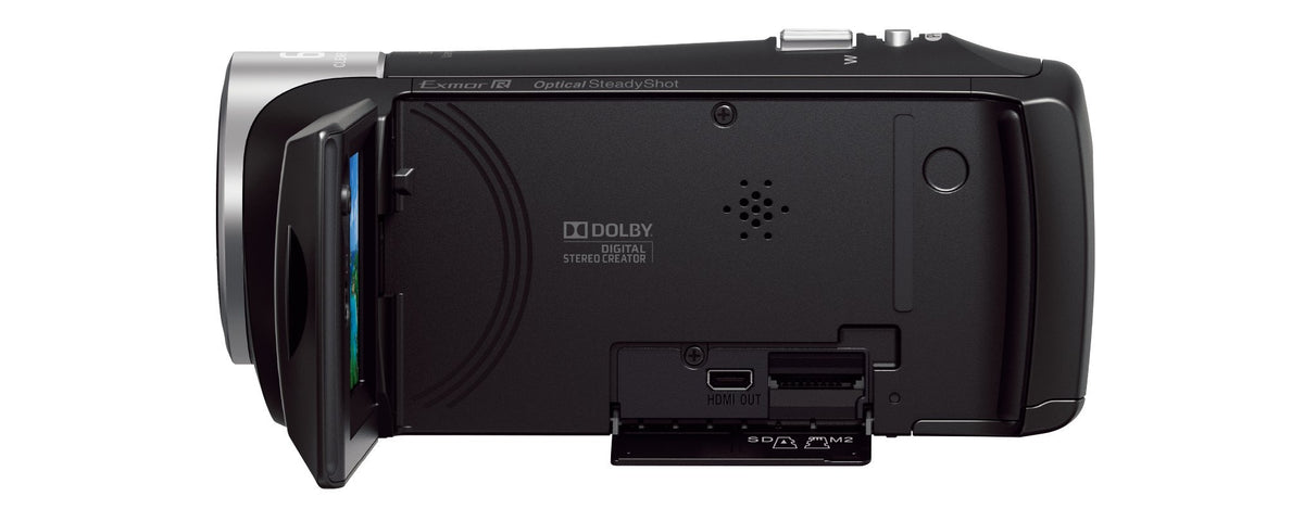 Sony HDR-CX405 2.7-inch LCD display for easy framing.