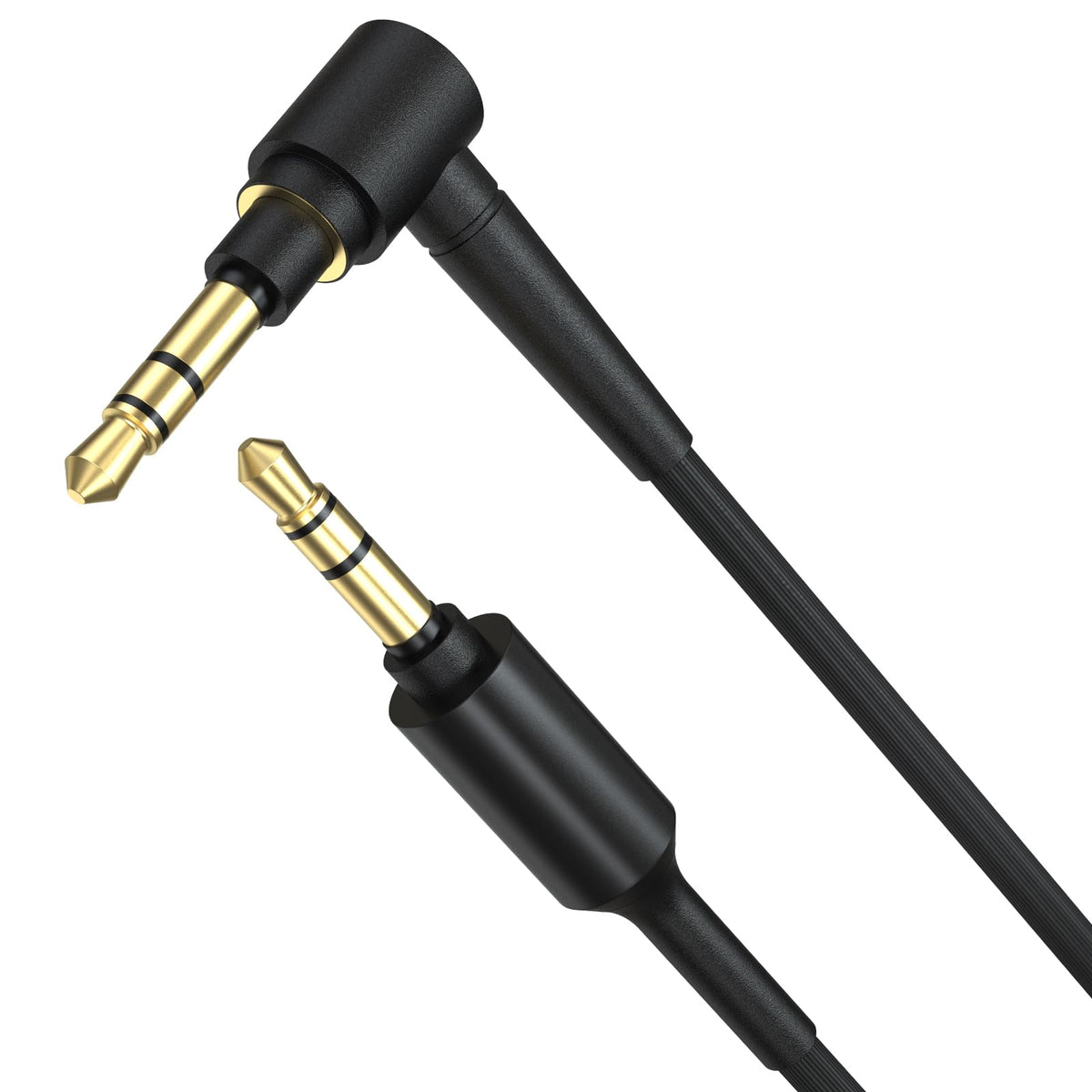 Sony replacement cable front view showing connectors and length, ensuring reliable wired listening