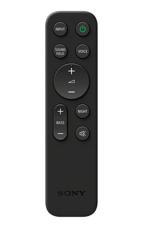 Sony HT-S400 compact remote for simple operation.