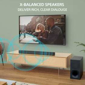 Sony HT-S400 X-Balanced Speaker Unit boosts vocal clarity and dynamic range.