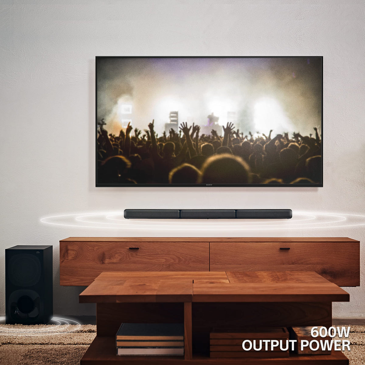 Sony HT-S40R wireless streaming lets you play music without cables.
