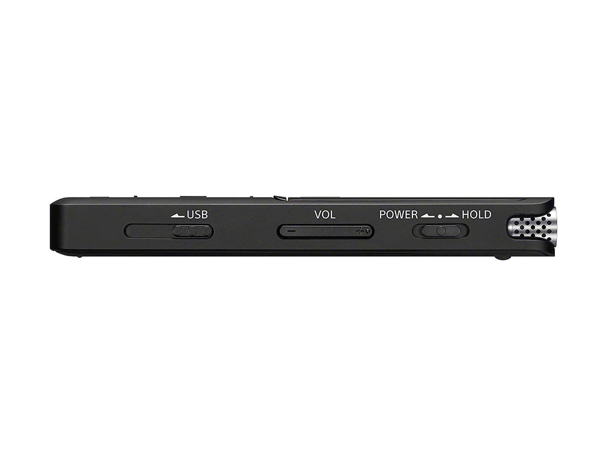 Sony ICD-UX570 packaging includes batteries and expandable memory for ready-to-go use.