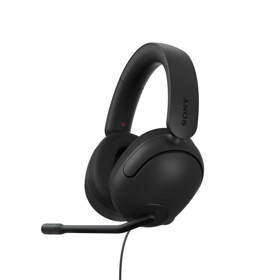 Sony INZONE H3 headset front view shows compact, comfortable over-ear design for gaming.