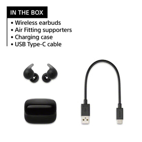 Sony LinkBuds Open highlight 22-hour battery and quick charge convenience.