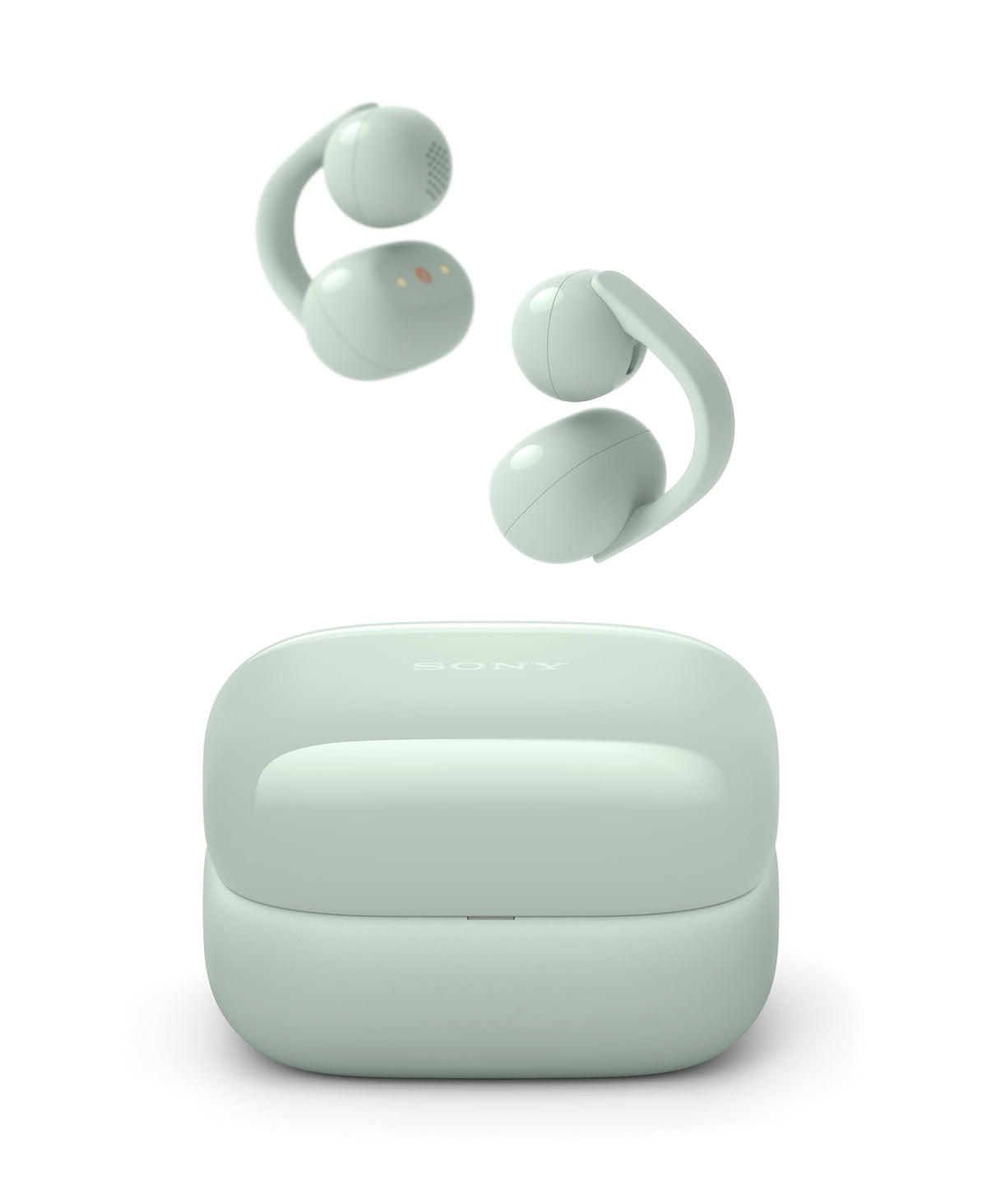 Sony LinkBuds Clip open-ear design lets you hear surroundings while enjoying audio.