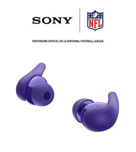 Sony LinkBuds Fit charging case with marble pattern and portable design.