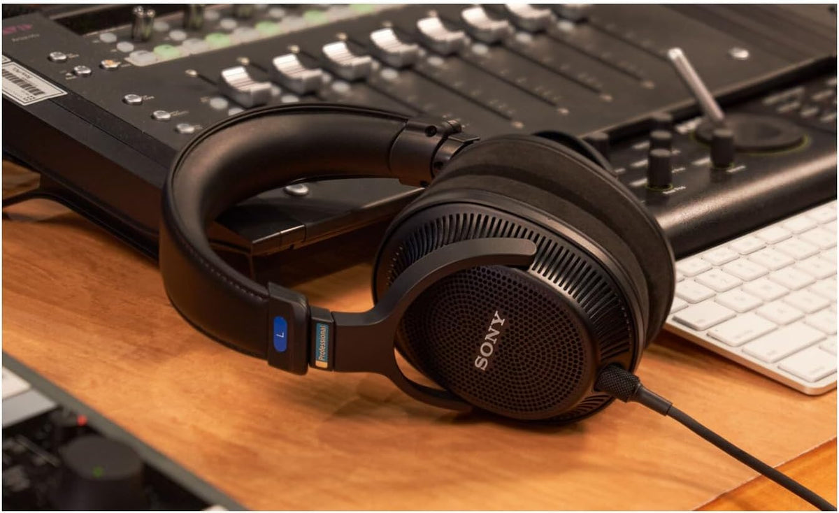 Sony MDR-MV1 soft suede ear pads close-up
