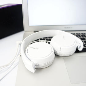 Sony MDR-ZX110 bass-forward sound for immersive listening experiences.