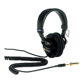 Sony MDR7506 ear cups close-up, designed for comfortable listening sessions