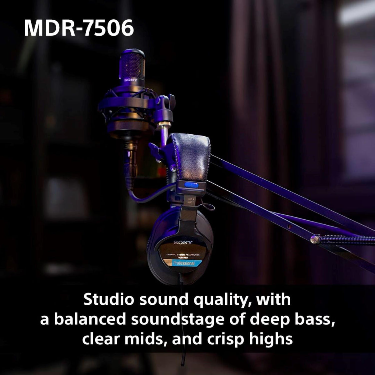 Sony MDR7506 folding design makes transport and storage easier in busy studios.