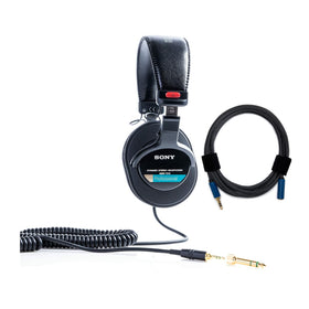 Sony MDR-7506 front view showing closed-back cups and professional finish for accurate monitoring