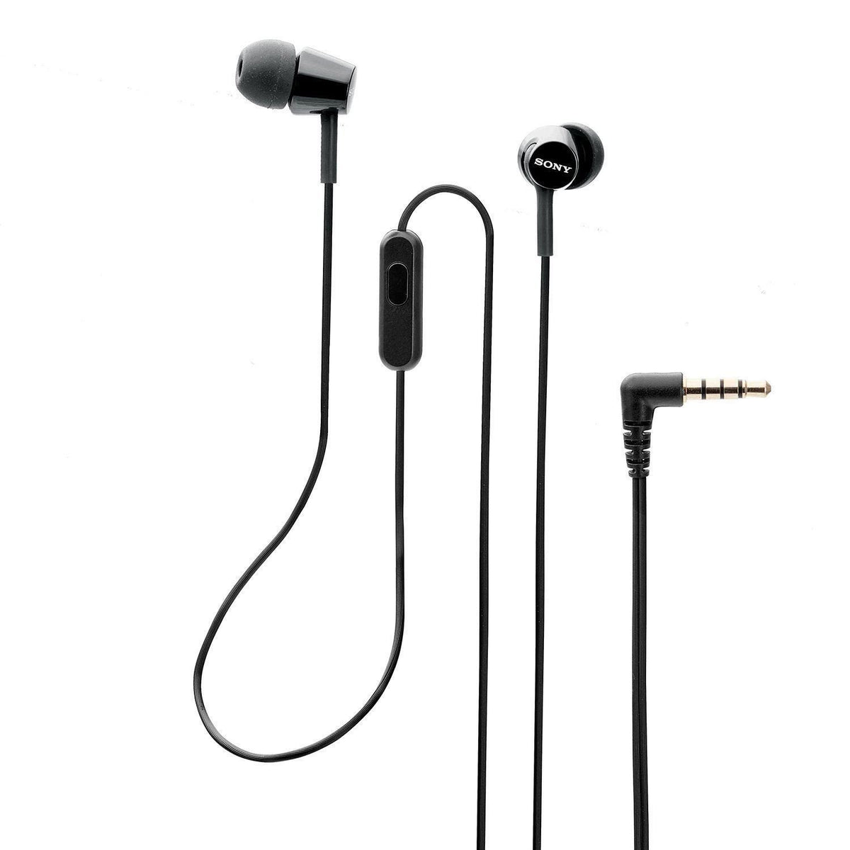 Sony flexible Y-cord detail showing tangle-resistant cable benefit