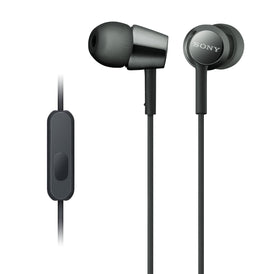 Sony MDR-EX155AP front view showing earbuds and plug for clear portable sound