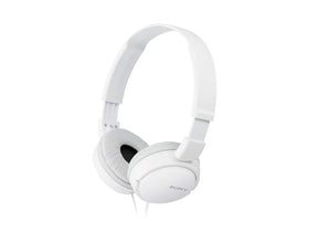 Sony MDRZX110 ZX Series headphones in white outer shell, lightweight daily listening