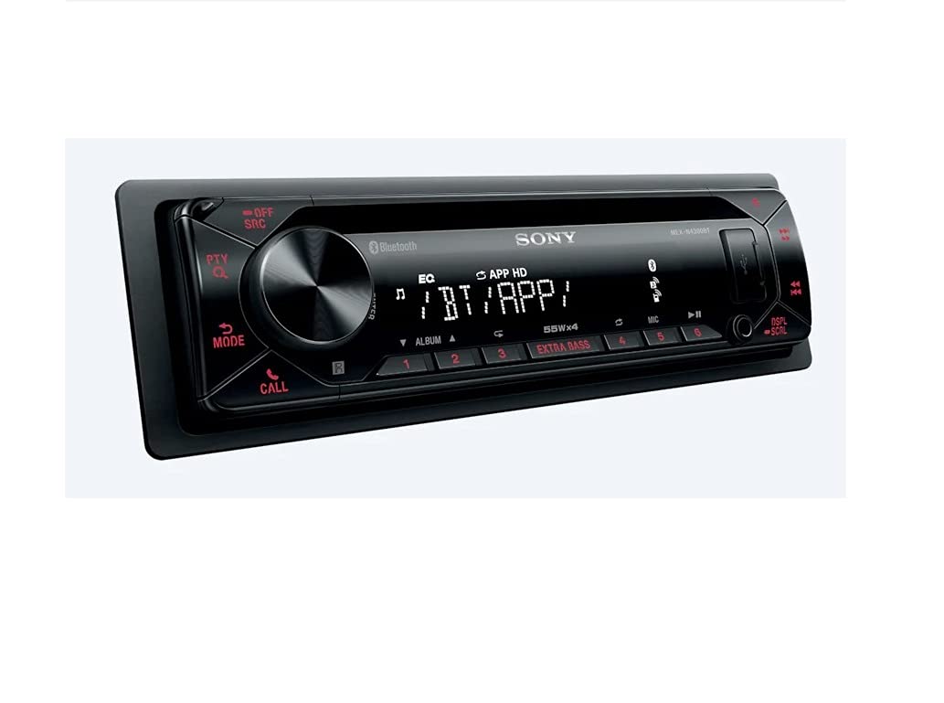 Sony MEX-N4300BT LCD display with clear, legible controls.
