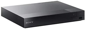 Sony region-free Blu-ray player back ports showing HDMI and power connections.