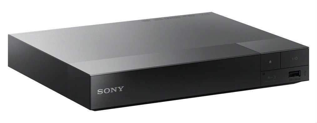 Sony multi-zone region-free Blu-ray player front view, enabling PAL/NTSC playback across zones A-C.