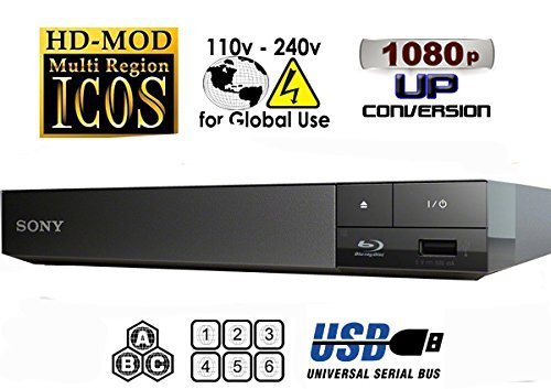 NTSC to PAL conversion feature on the Sony player for broad media compatibility.
