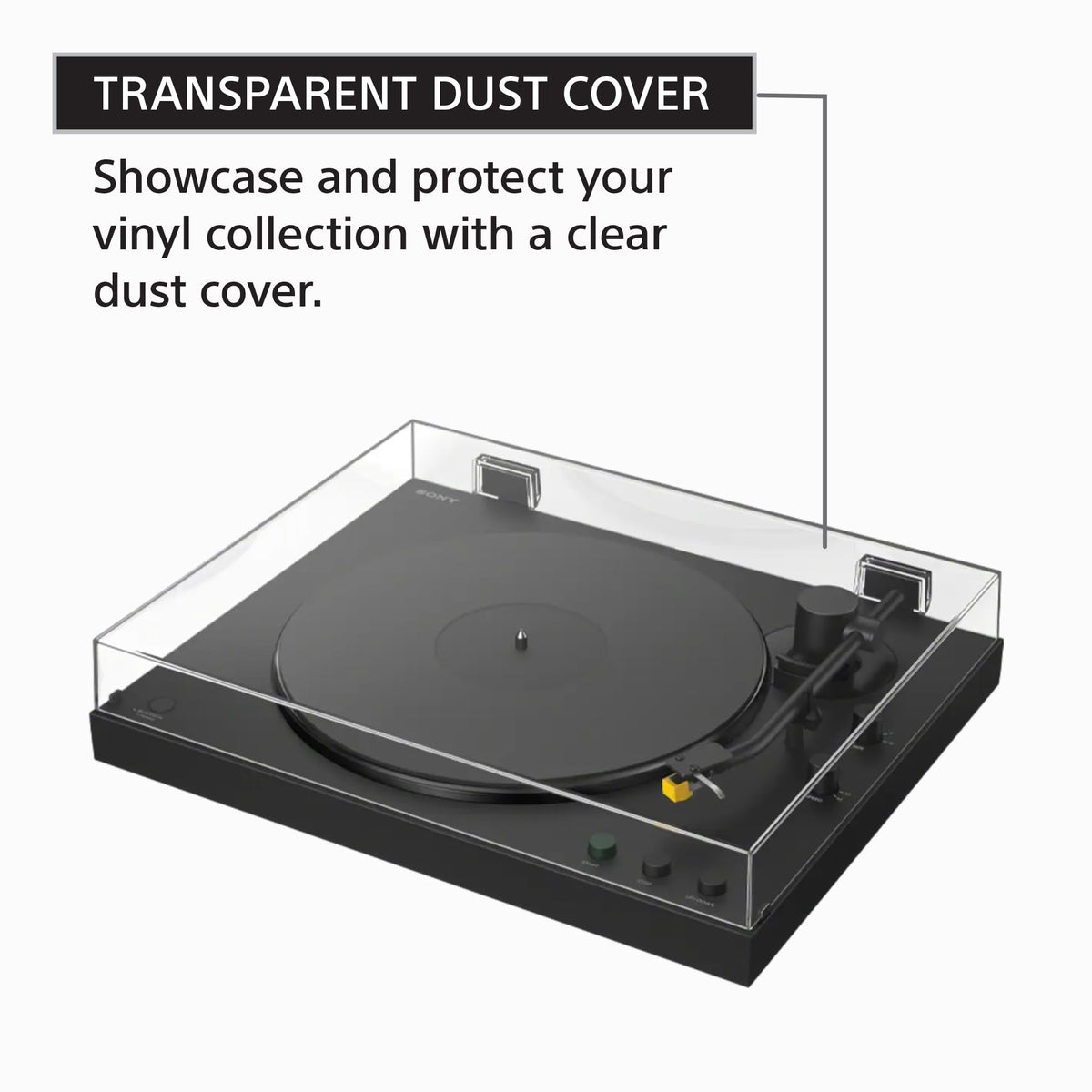 Sony PS-LX5BT wireless compatibility enables listening with Bluetooth headphones or speakers.
