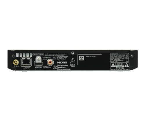 Sony region-free Blu-ray/DVD player in a TV setup showing cross-region compatibility.