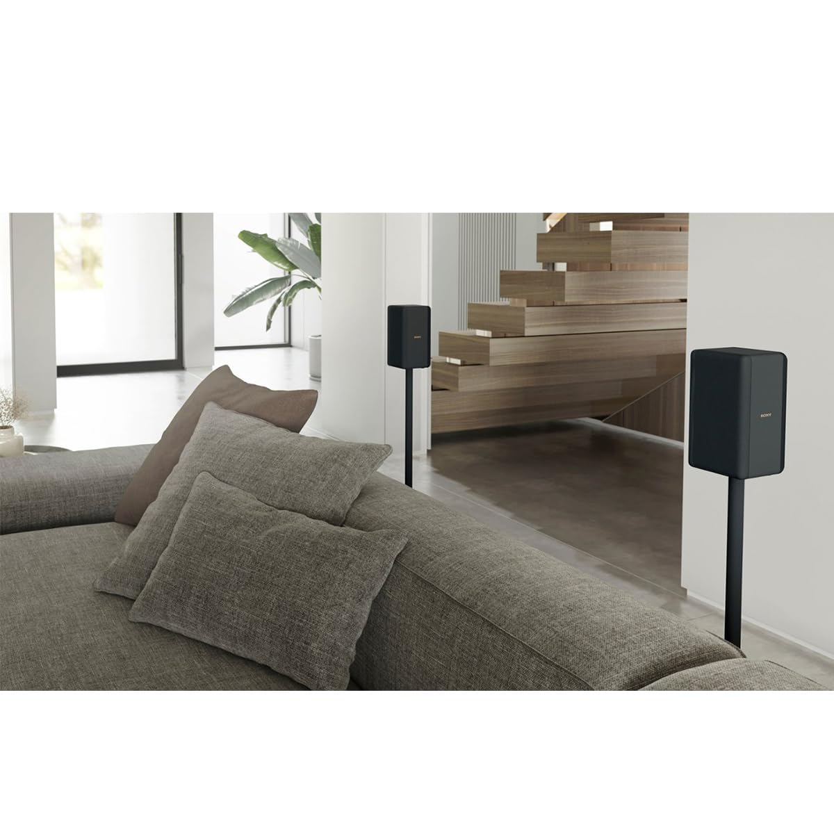 Sony SA-RS3S integrates with home theater gear for cohesive audio.
