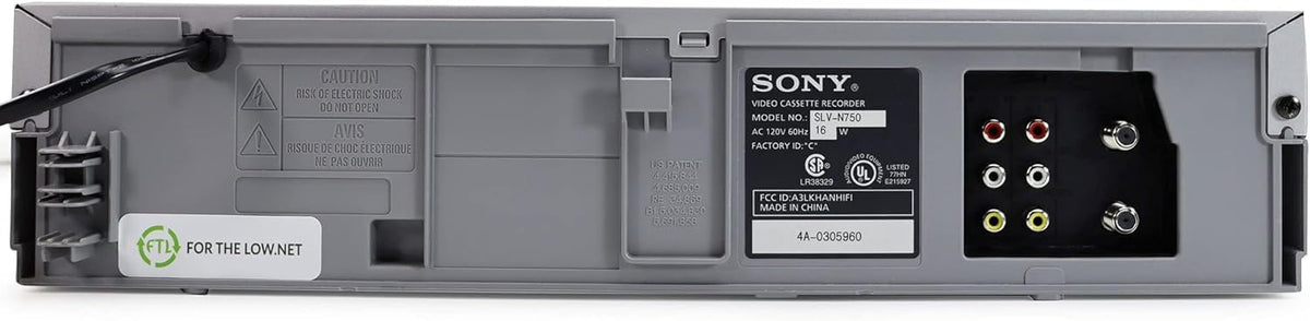 Sony SLV-N750 in a living room setup for nostalgic tape playback.