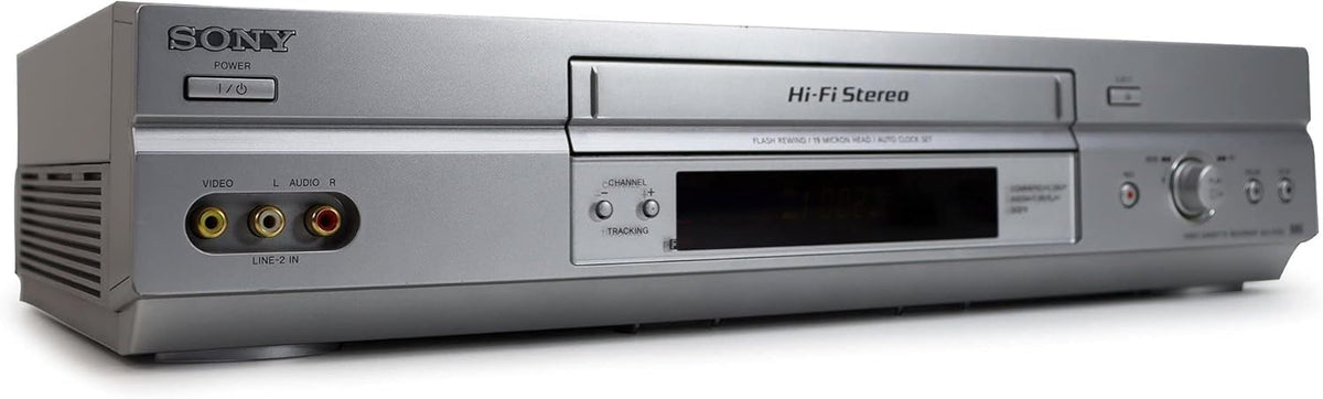 Sony SLV-N750 rear ports with AV inputs for simple device connections.