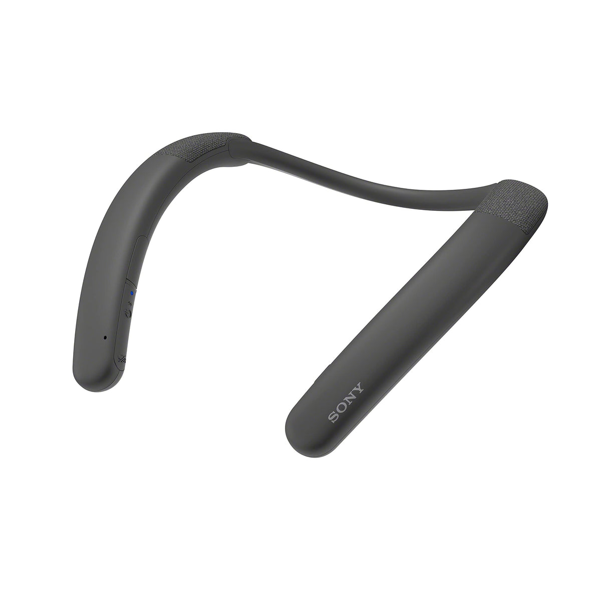 Sony SRS-NB10 neckband on shoulder for hands-free calls