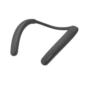 Sony SRS-NB10 neckband on shoulder for hands-free calls