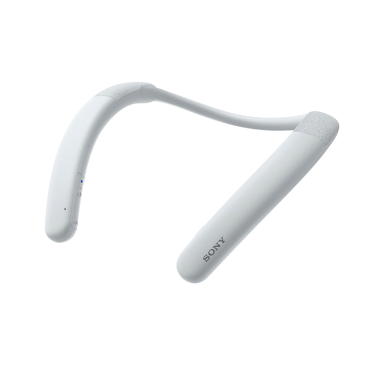 Sony SRS-NB10 neckband worn on shoulders for focused personal audio.