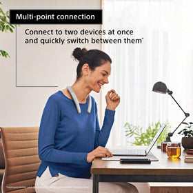 Sony SRS-NB10 neckband with Precise Voice Pickup for natural conversations.