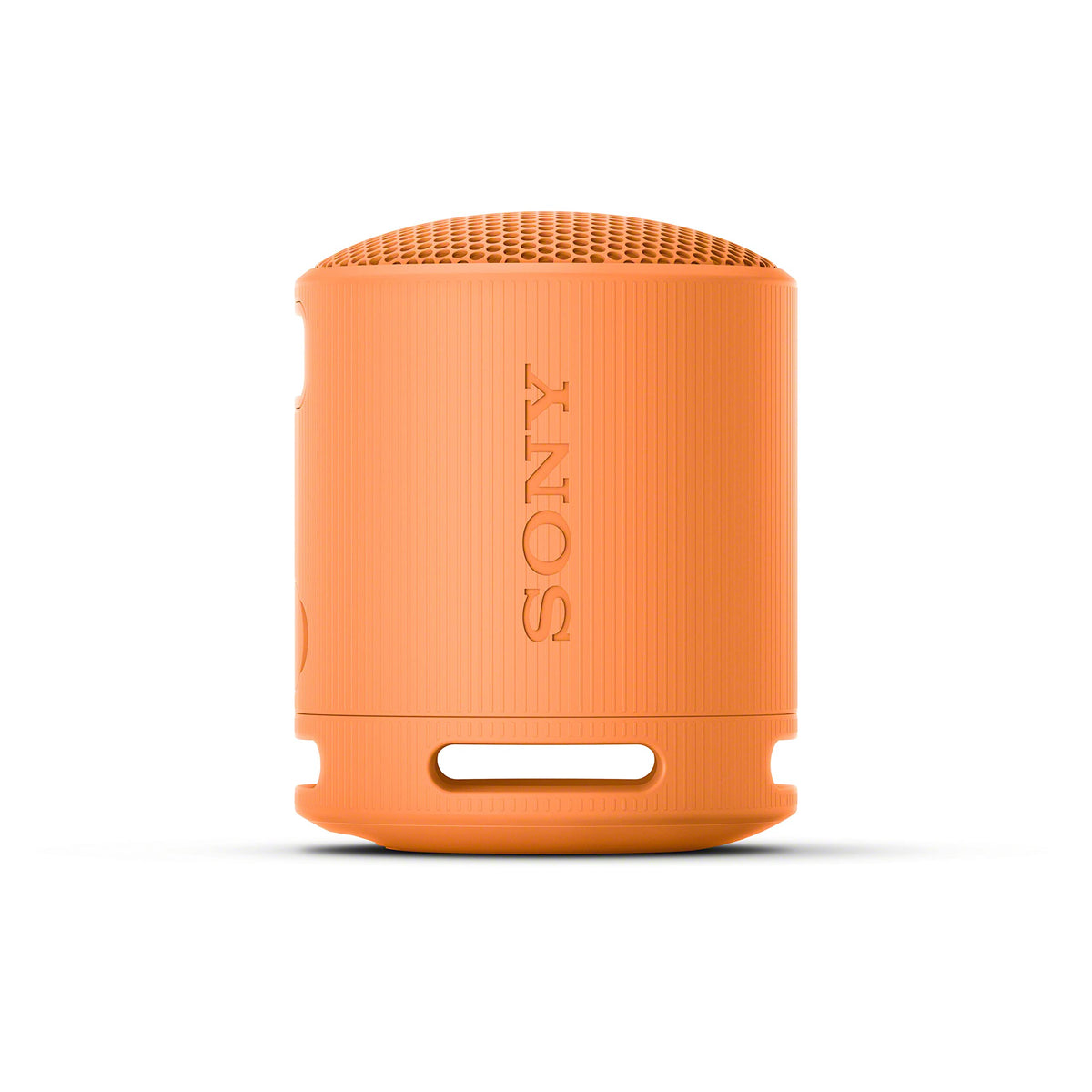 Sony SRS-XB100 in car cupholder scale comparison showing small size convenience