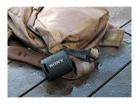 Sony SRS-XB13 passive radiator detail highlighting enhanced low-frequency output