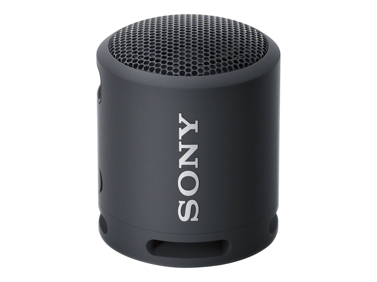 Two Sony SRS-XB13 speakers paired for stereo to widen soundstage