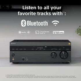 Sony STR-AN1000 Chromecast built-in streams music and video.