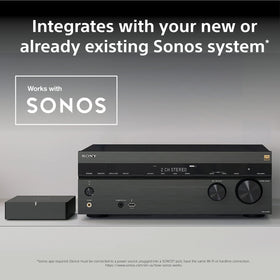 Sony STR-AN1000 with Sonos compatibility for multi-room audio.