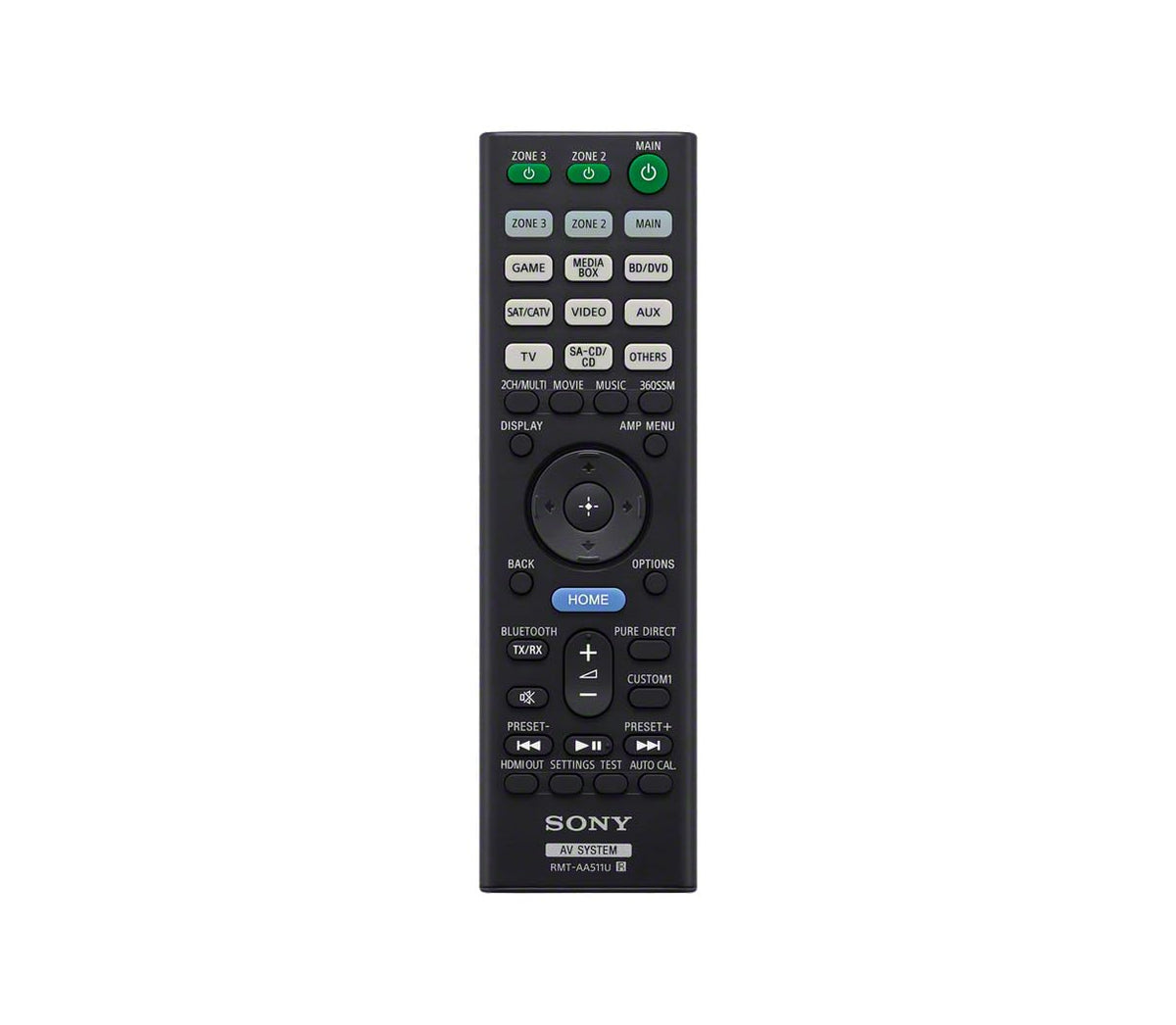 Sony STRAZ7000ES calibration area for advanced digital room tuning