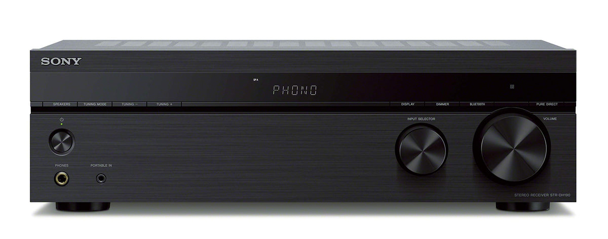 Sony STR-DH190 front panel with Bluetooth streaming for wireless listening