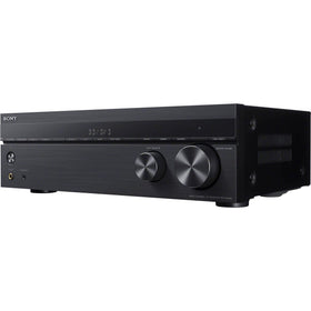 Sony STR-DH590 front panel with knobs for quick setup.