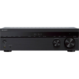 Sony STR-DH590 remote control for easy volume and input switching.