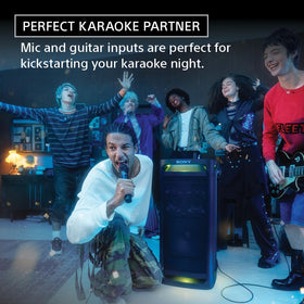 Sony ULT Tower 9 25-hour battery enables all-day listening for outdoor or indoor events.