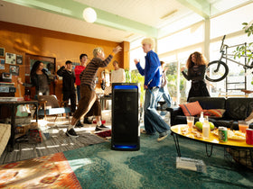 Sony ULT Tower 9 karaoke input allows easy mic connections for sing-alongs.
