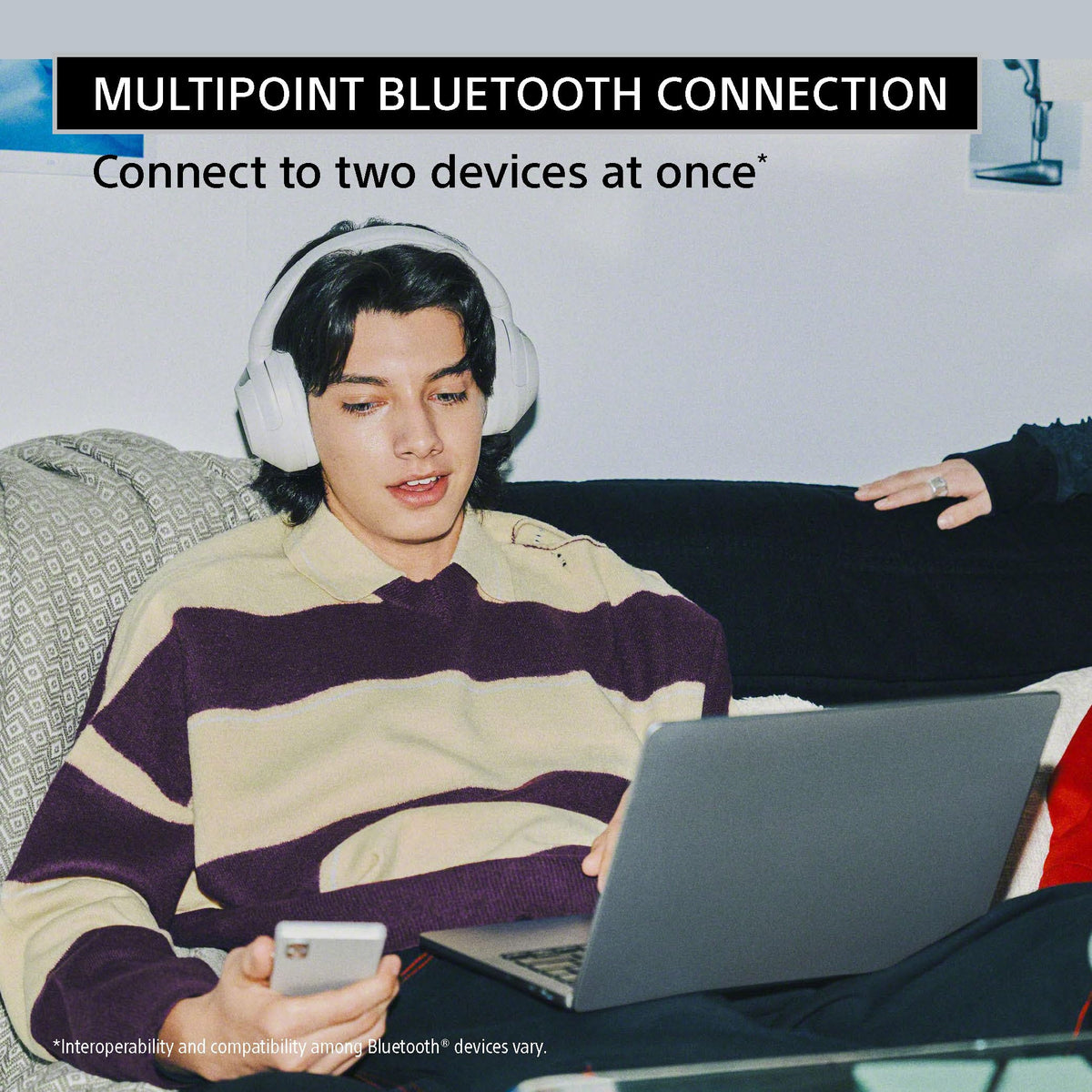 Compact foldable design with travel case keeps Sony ULT WEAR protected on the go.