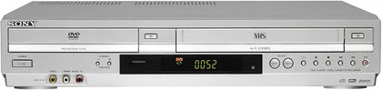 Sony VHS/DVD Renewed front view; simple setup for quick retro playback.