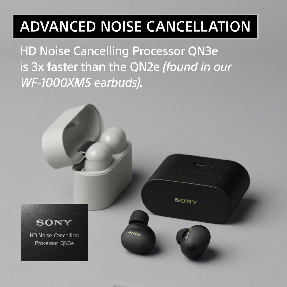 Sony WF-1000XM6 on-ear controls for playback and calls
